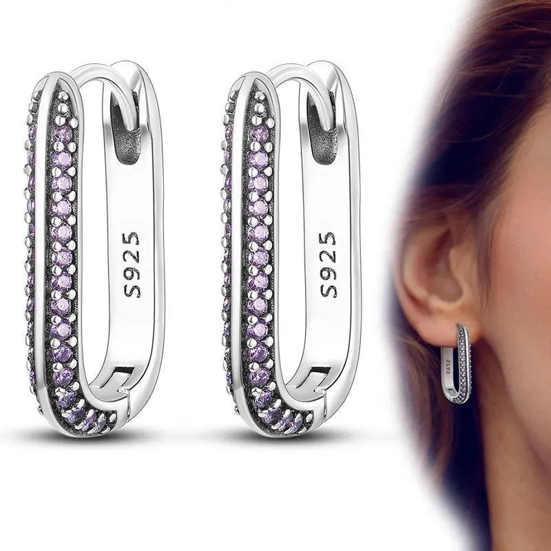 Zircon Heart Shaped Silver Earrings: Elegant Gift for Women’s Special Occasions